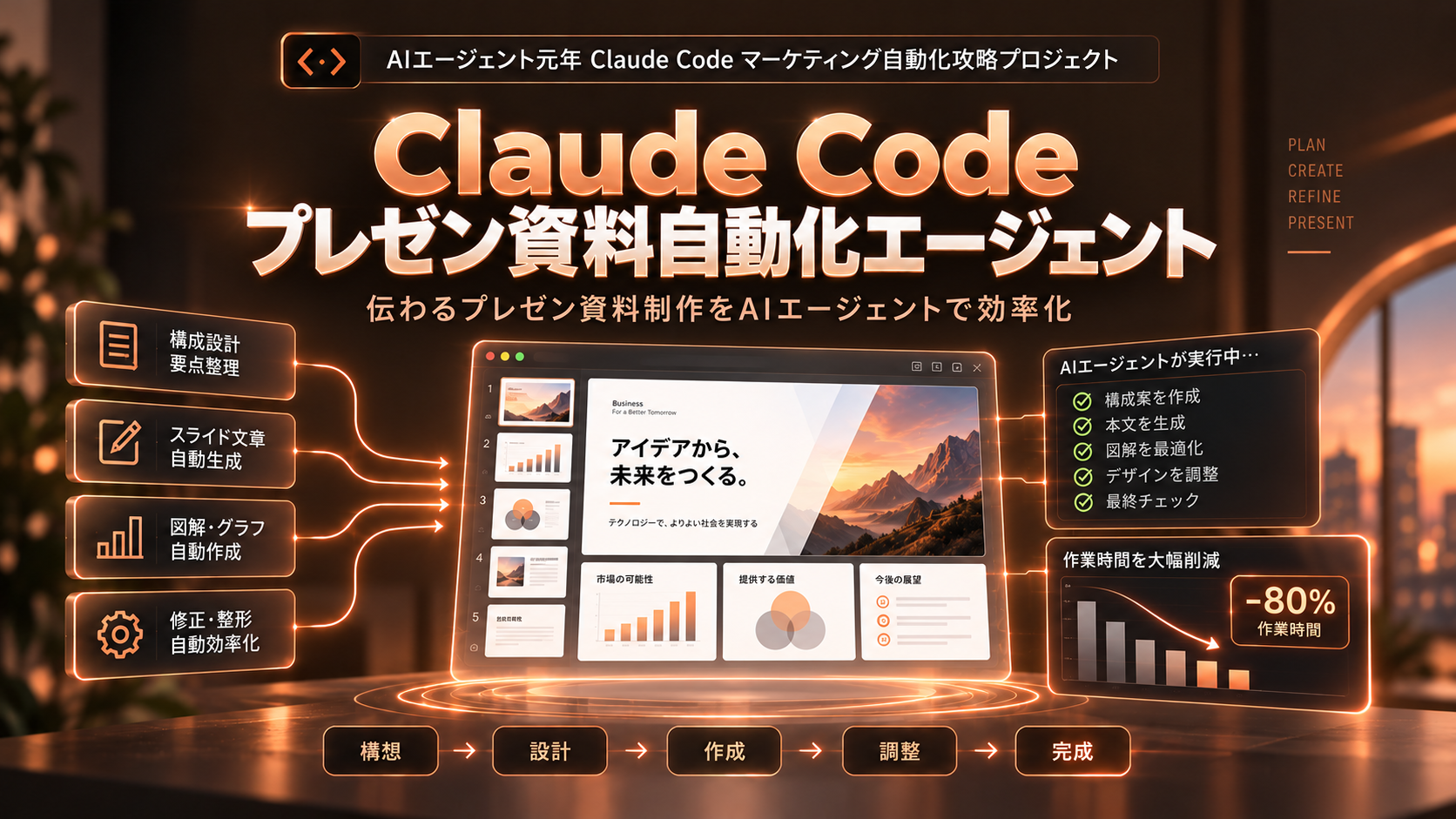Claude Code プレゼン資料自動化エージェント
